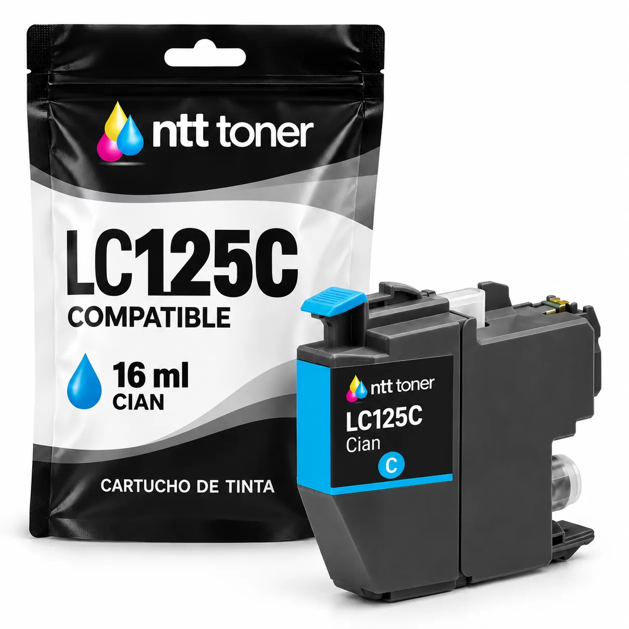 Cartucho Tinta Brother LC125C Cian Compatible